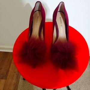 Giannini Bini  Burgandy Suade Whimsy Stiletto; Size 6.5.